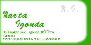 marta igonda business card